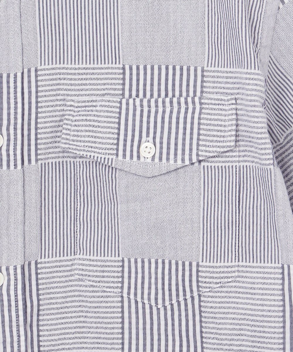 J.PRESS MEN 【クールマックス】サッカーパッチワーク シャツ 