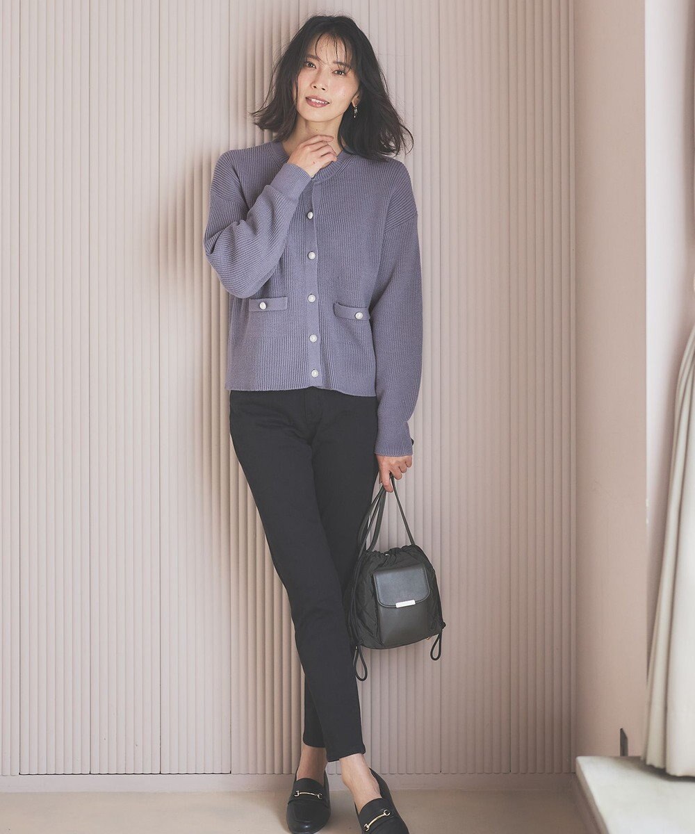 ANY 【手洗い可】パールカーディガン 