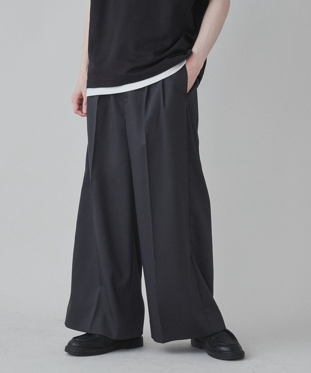 WEGO 【ユニセックス着用ITEM】ワイドストレートスラックス 