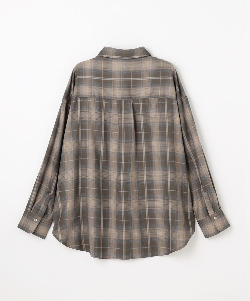 ANY L オンブレーチェックオーバーシャツ 