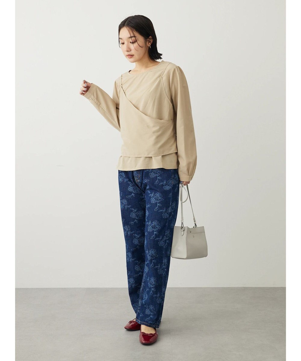 Green Parks レイヤード風ビスチェブラウス 