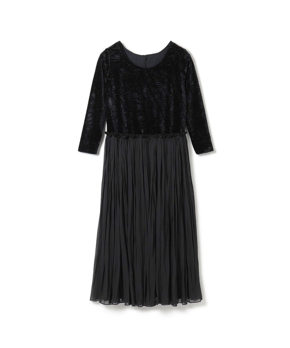 Chacott velour combi dress ブラック（ワッシャーベロア）