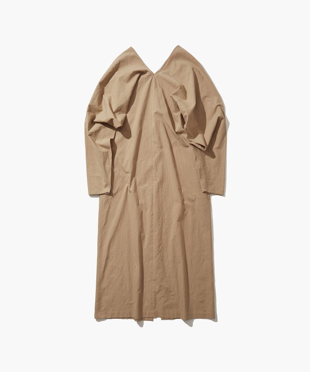 ATON CATCH WASHER COTTON | Vネックドレス 