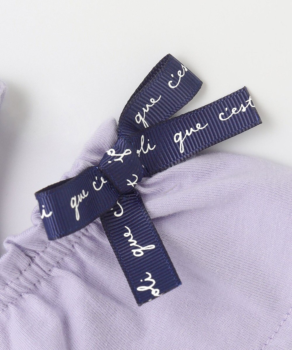 ANY KIDS 刺繍 オン・オフショルダー Tシャツ 