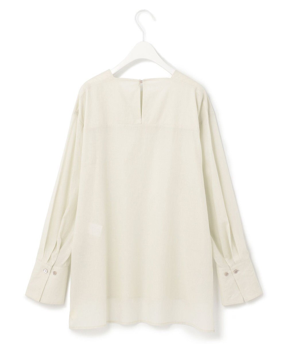 ICB 【洗える】テンセルコットンローン スクエアネックブラウス 