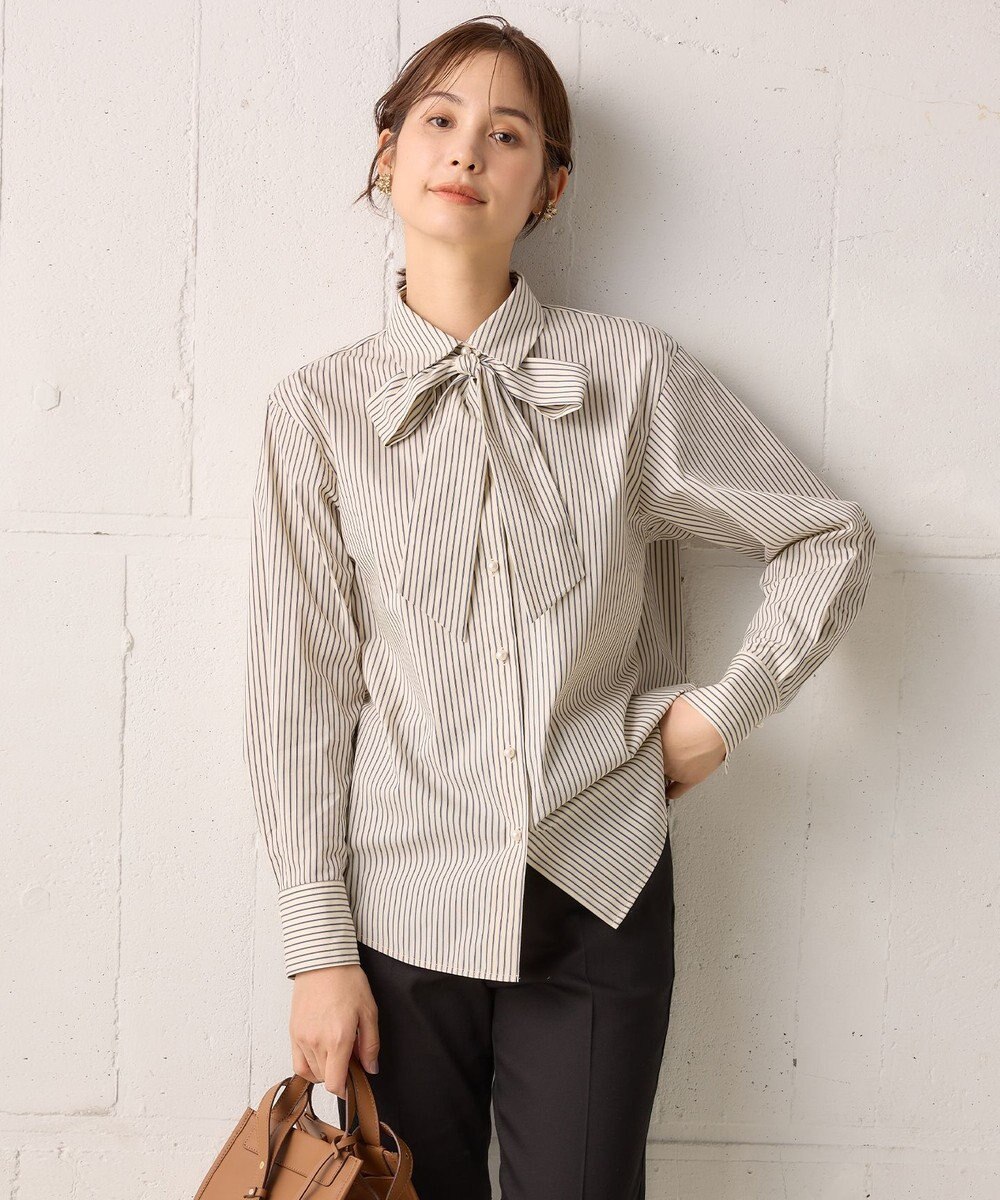 組曲 L 【ボウタイ付き】メッセージシャーティング シャツ 