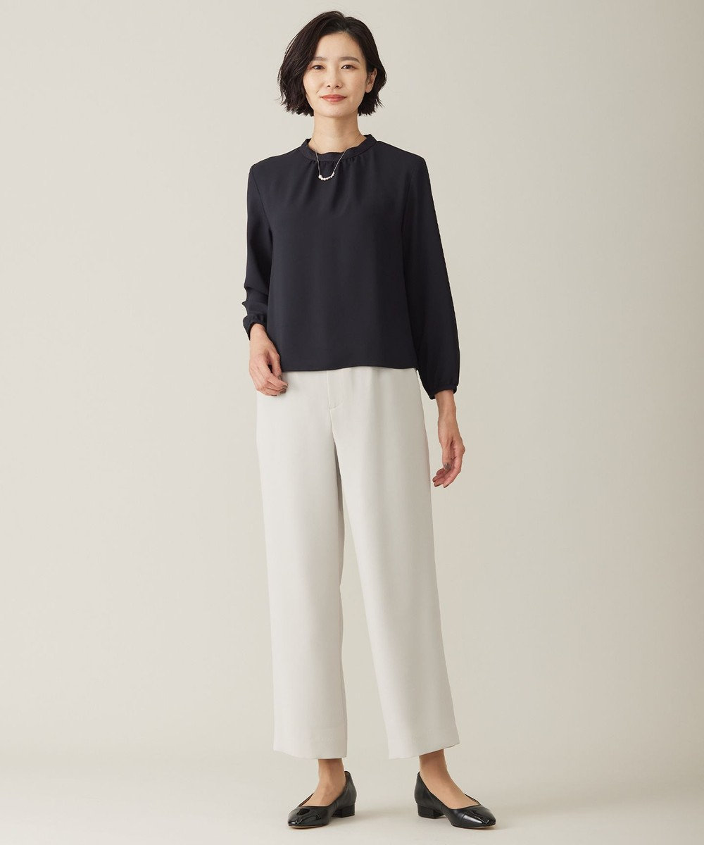 J.PRESS LADIES L 【WEB限定カラーあり・洗える】セラテリーダブルクロス セミワイド パンツ 