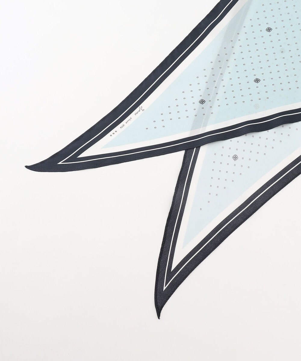 J.PRESS LADIES スクエアドット 剣先 スカーフ 