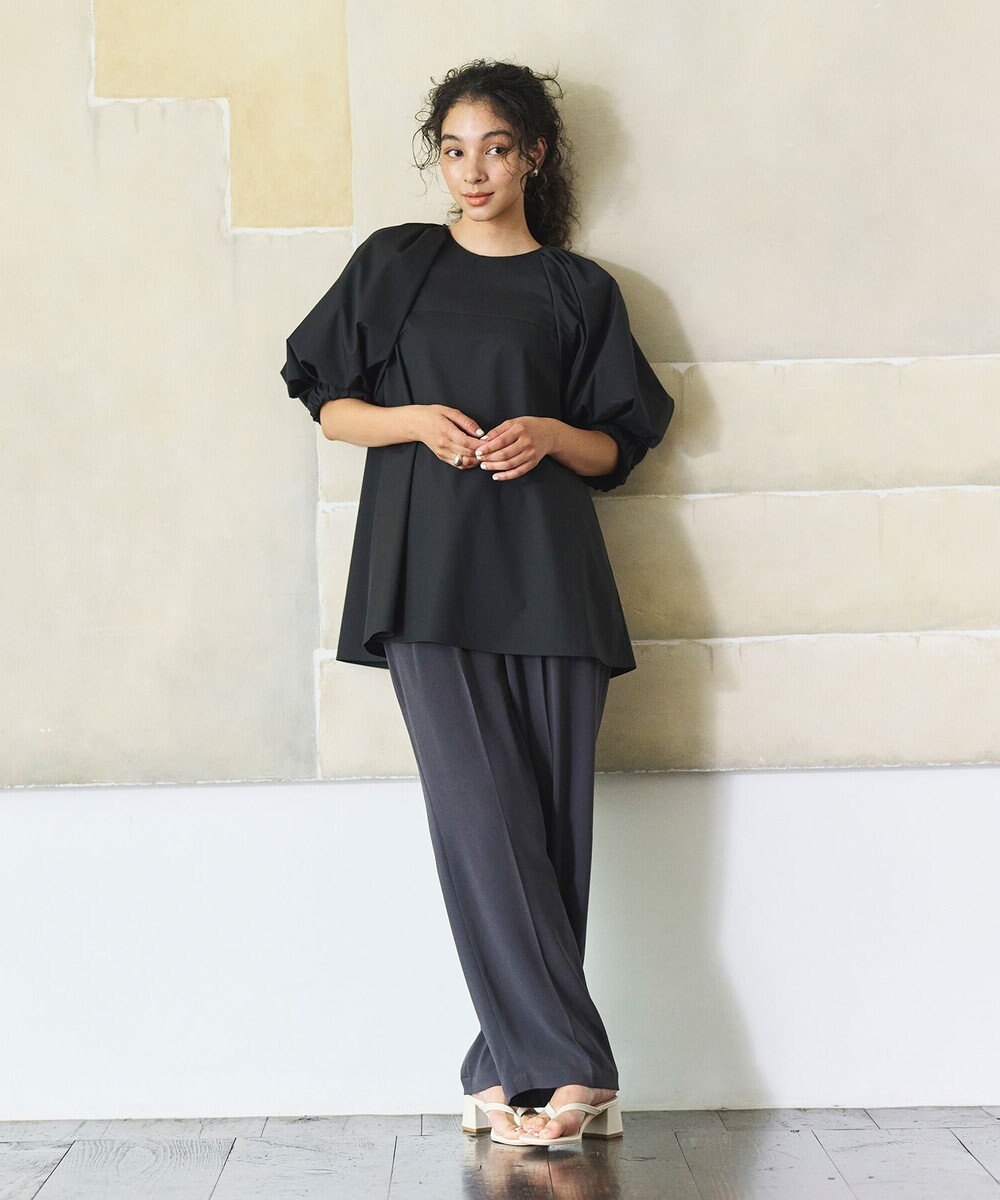 #Newans サークルスリーブAラインブラウス 