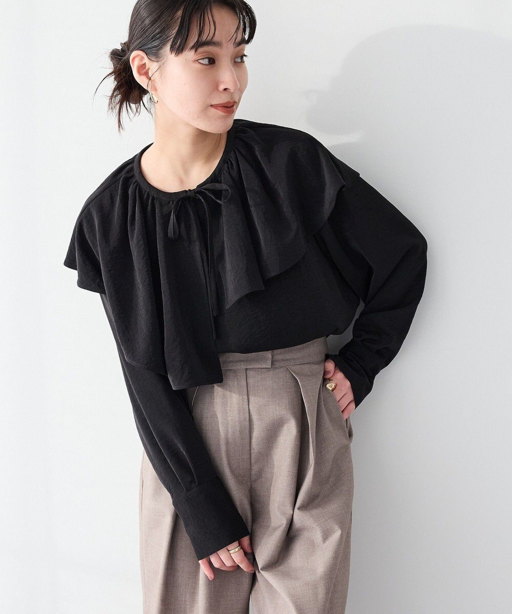 CRAFT STANDARD BOUTIQUE ＜セレモニー＞着脱可能/2WAYフリルカラーブラウス 