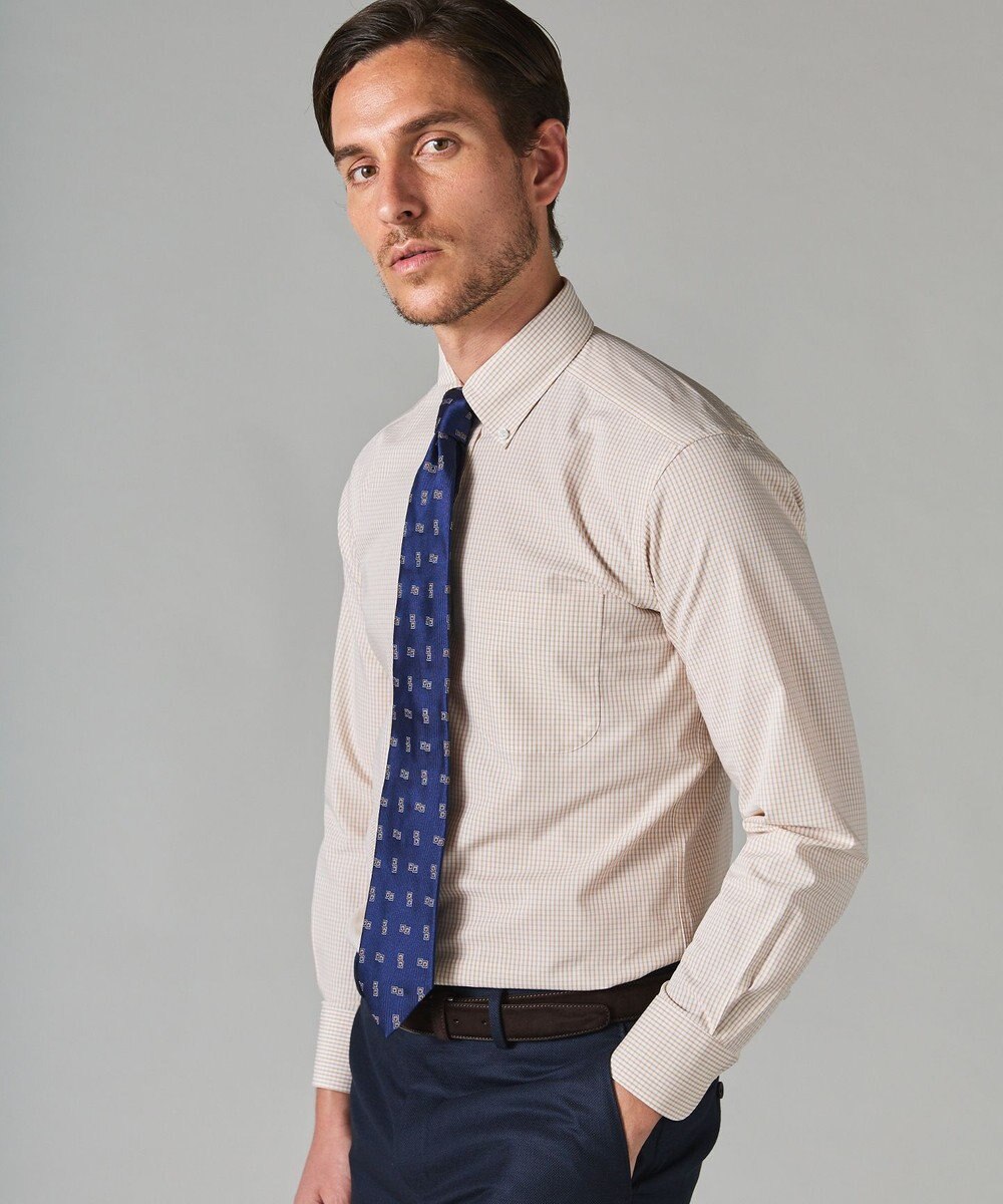 GOTAIRIKU 【形態安定】PREMIUMPLEATS_ボタンダウン 通年ドレスシャツ 