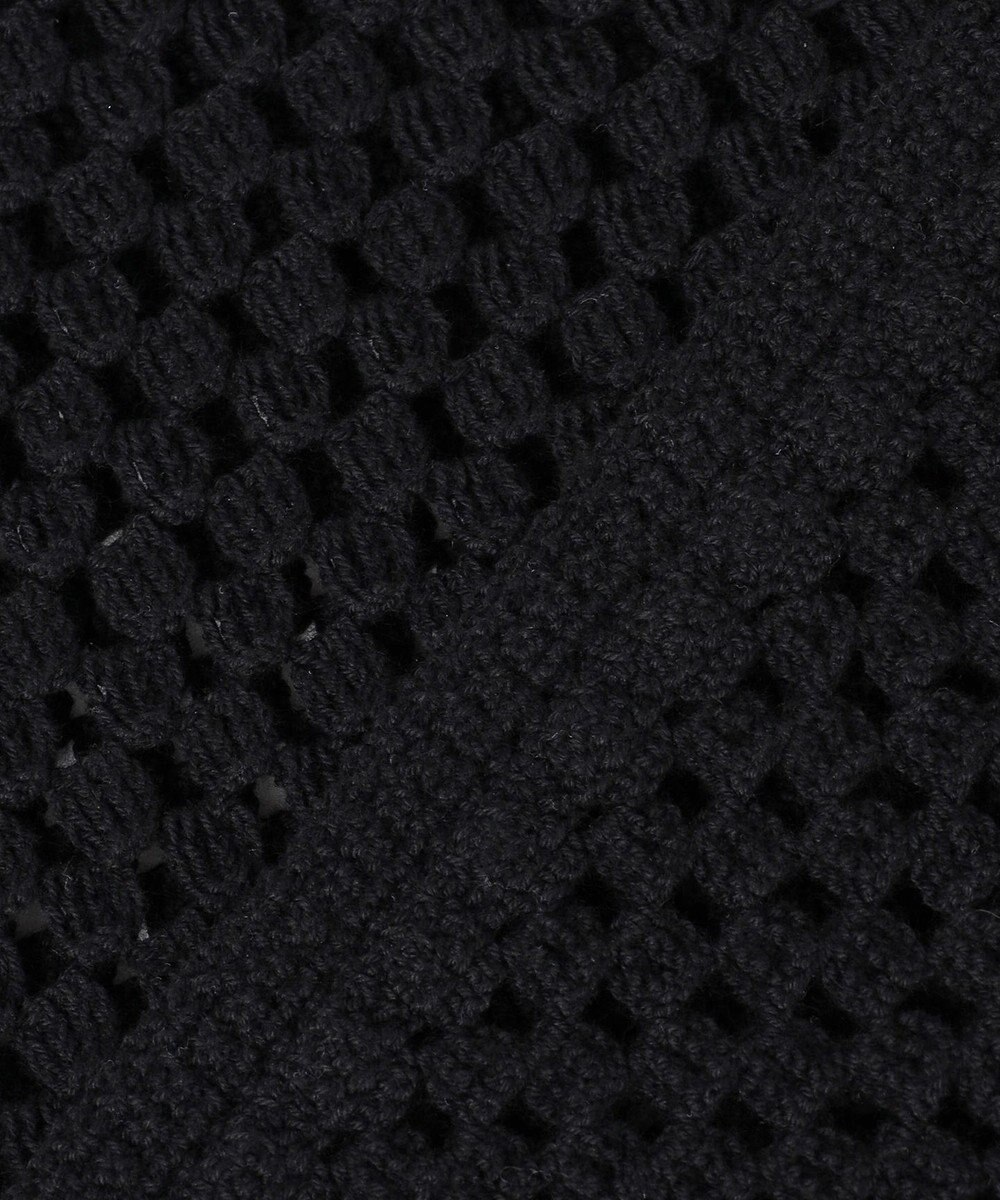 UNFILO L クロシェレースニット ハーフスリーブ プルオーバー 