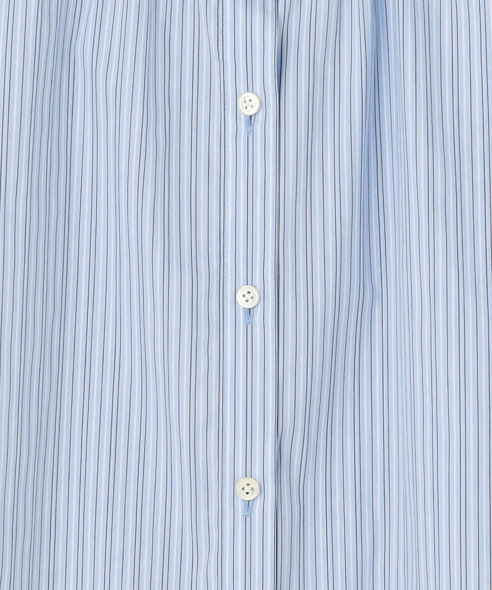 J.PRESS LADIES BEZ ドビーストライプ バンドカラー ブラウス 