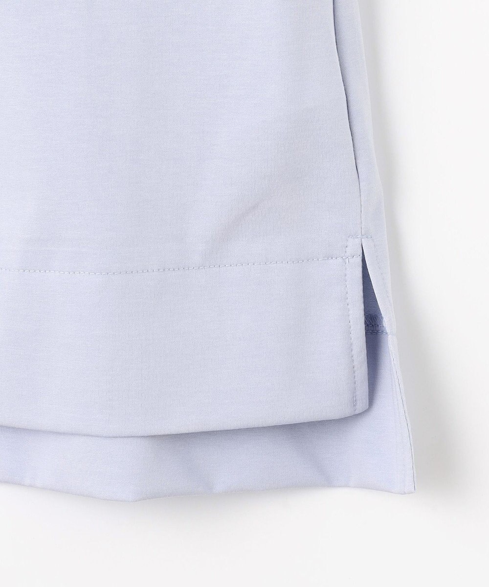 J.PRESS LADIES 【洗える】プレーティングジャージー バンドカラー カットソー 