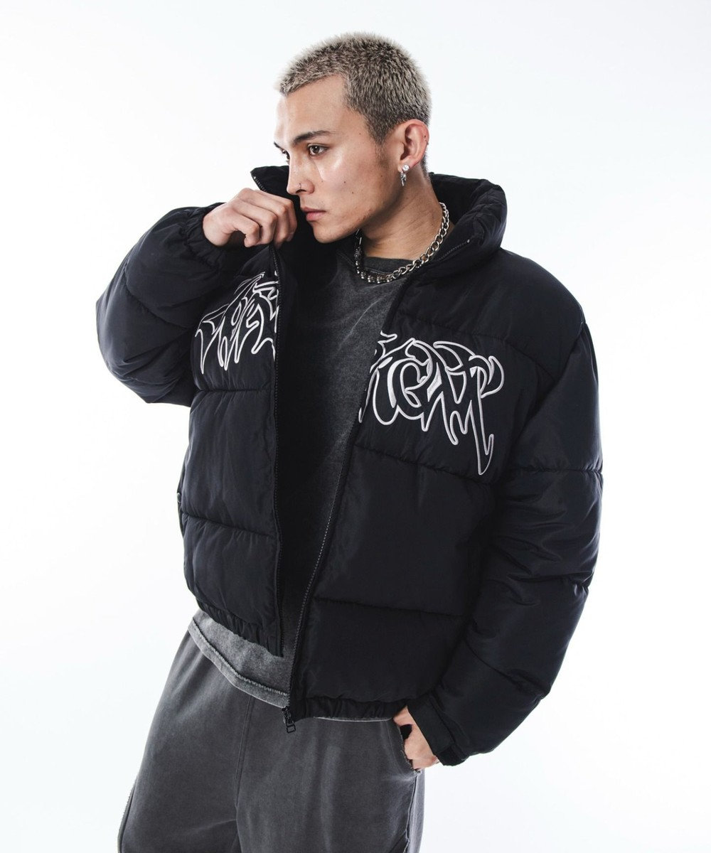 WEGO 【ユニセックス着用ITEM/MLサイズ展開】パファーグラフィックブルゾン 