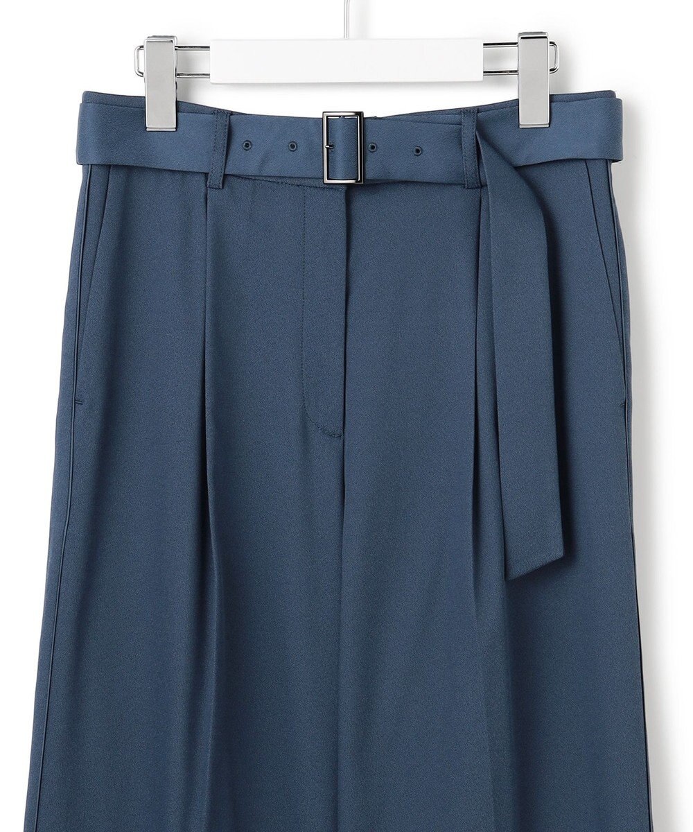 ICB L 【裏起毛】 ウォームサテン ワイドストレートパンツ 