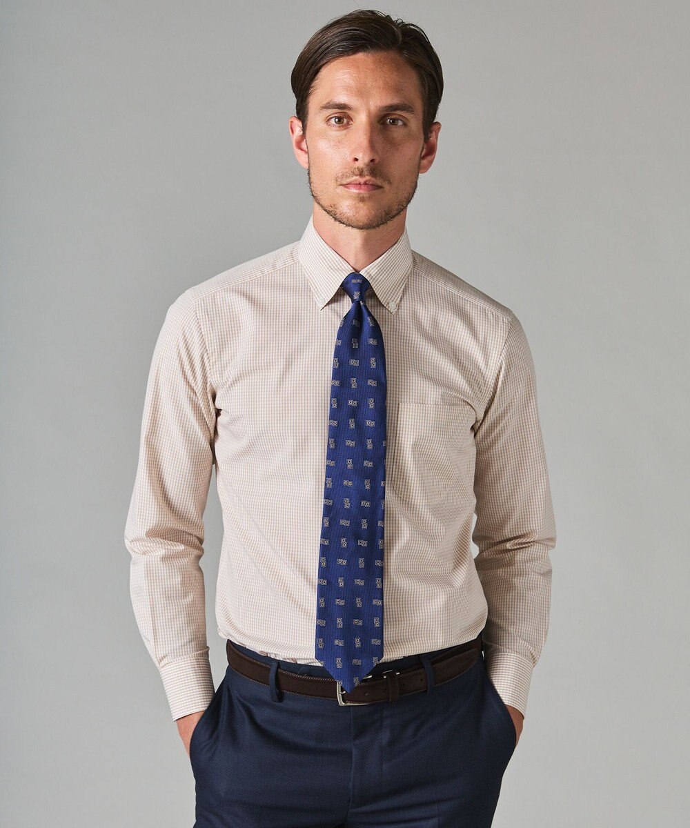 GOTAIRIKU 【形態安定】PREMIUMPLEATS_ボタンダウン 通年ドレスシャツ 