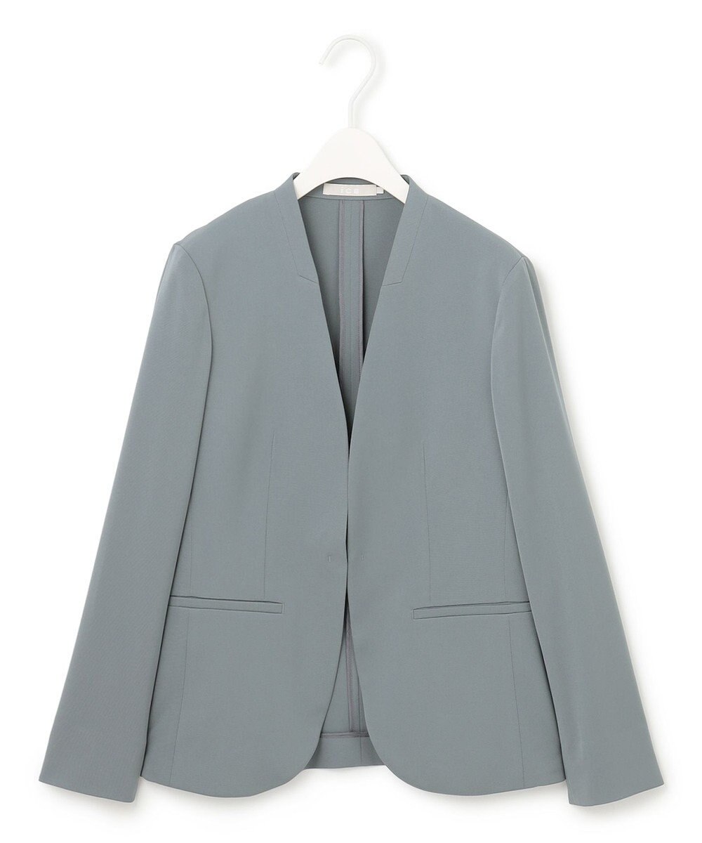 ICB 【防シワ・速乾・洗える】Fied ノーカラージャケット 