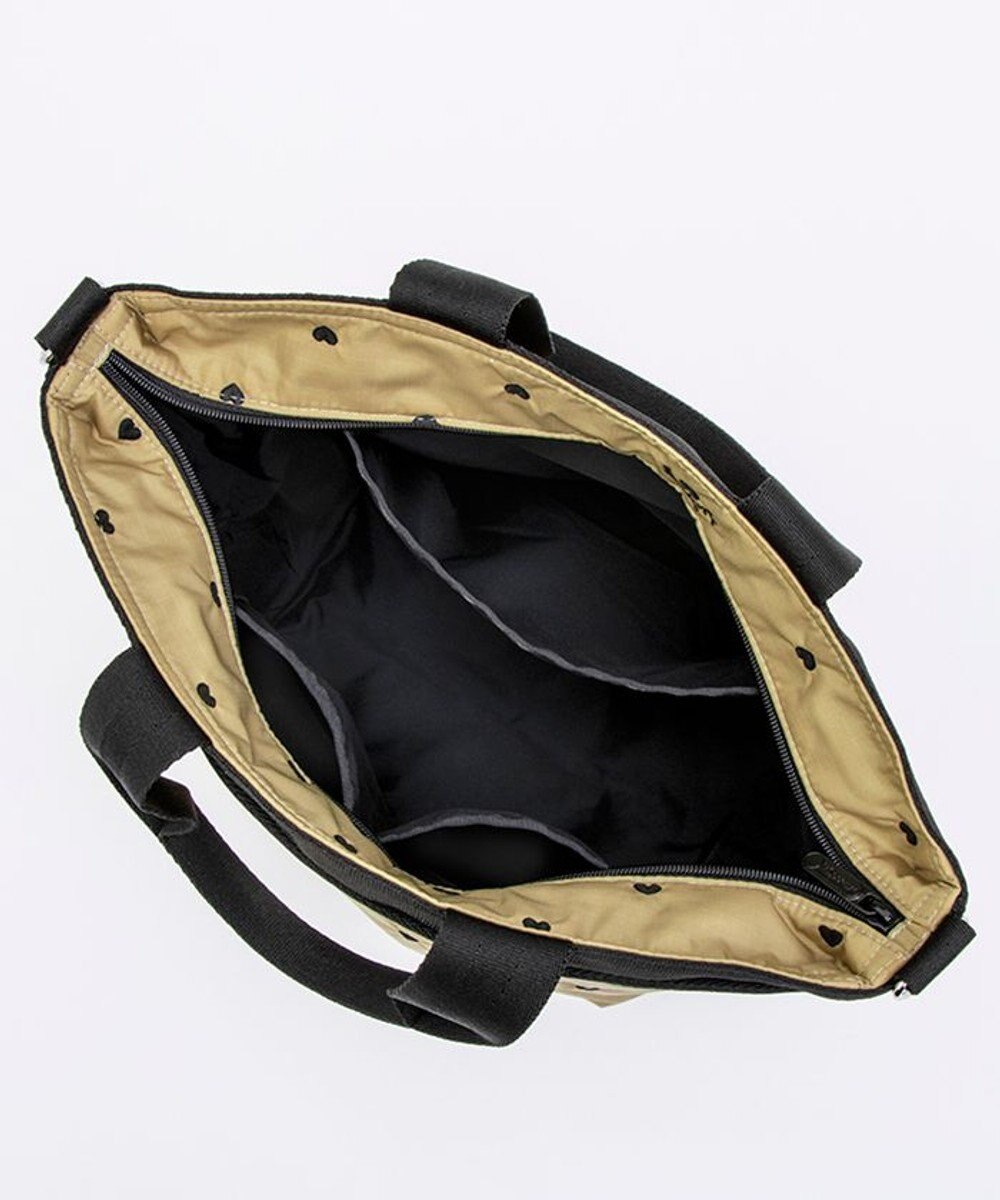 LeSportsac BUCKET TOTE/モカブラックハートエンブロイダリー 