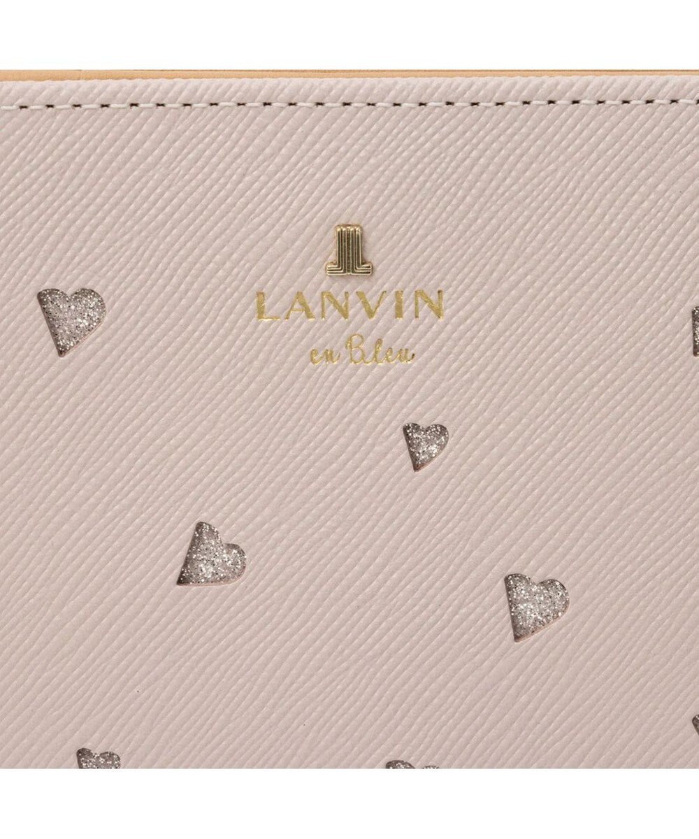 LANVIN en Bleu リュクサンブールハート 二つ折りLファスナー財布 