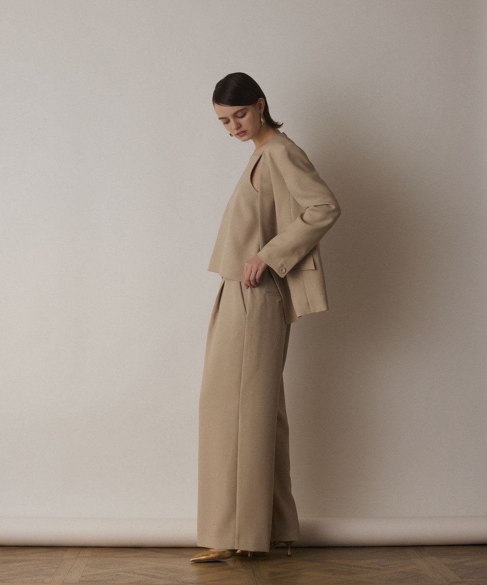 GRACE CONTINENTAL バックシャンノーカラージャケット 