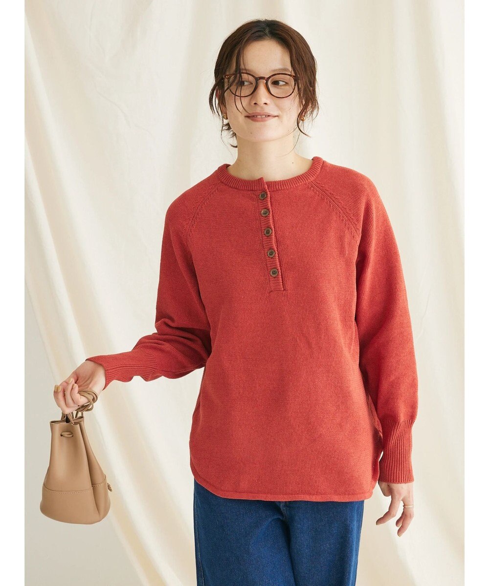CRAFT STANDARD BOUTIQUE ７Ｇモールニット　ヘンリーＰＯ　Ｌ／Ｓ 