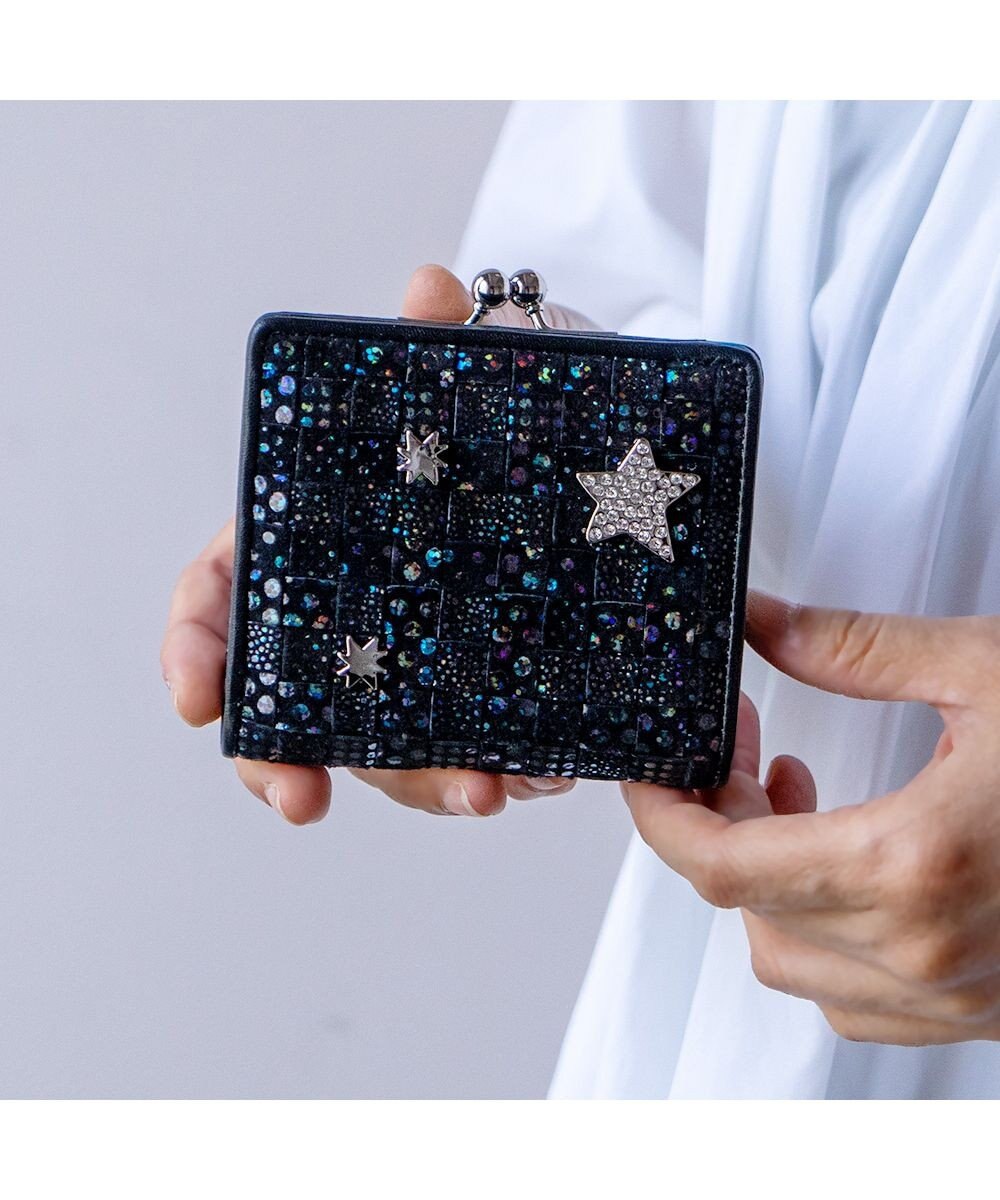 tsumori chisato CARRY キラメッシュ 2つ折り財布 がま口 ミニ財布 