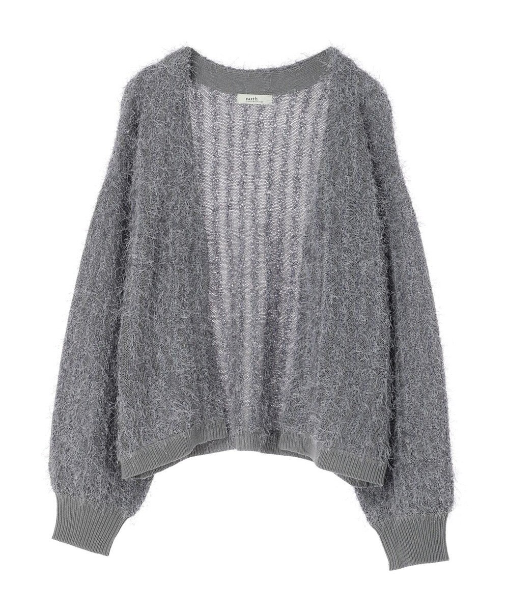 earth music&ecology ふさふさショートカーディガン 