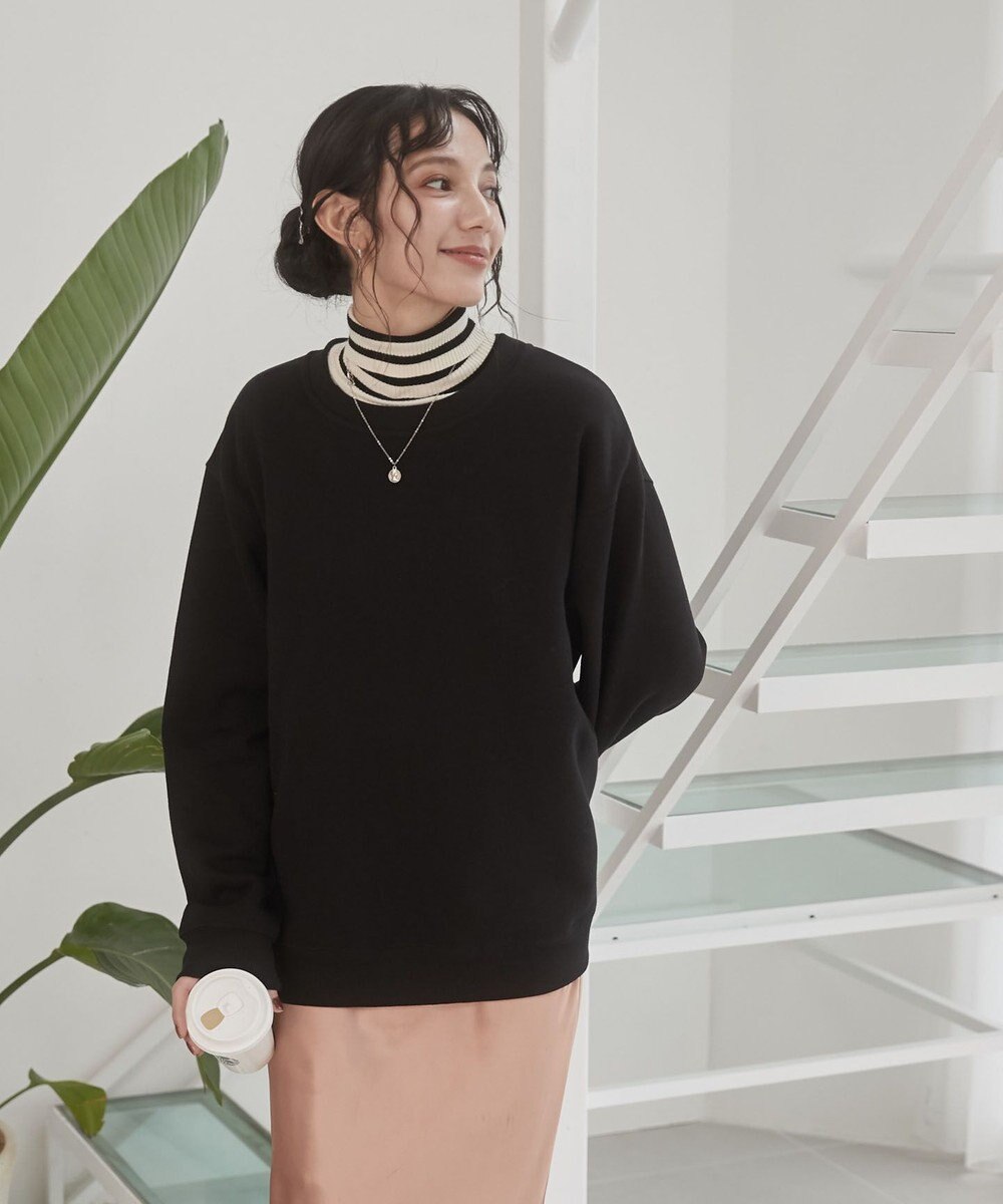 WEGO 【ユニセックス着用ITEM/裏起毛】リラックスフィットスウェットプルオーバー 