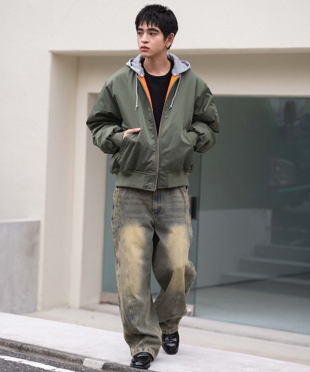 WEGO 【ユニセックス着用ITEM】2WAYフードパファーMA－1 