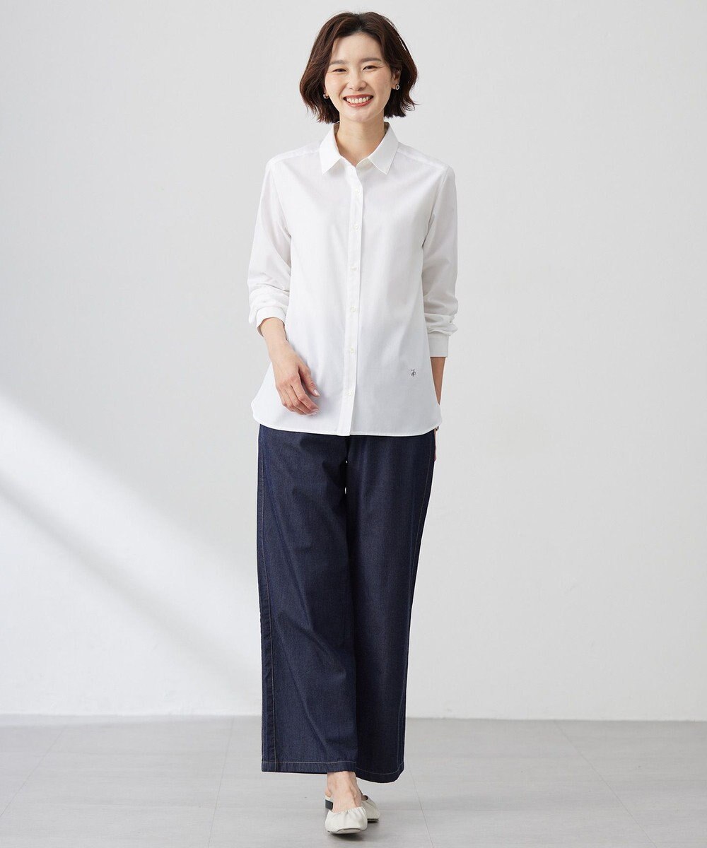 J.PRESS LADIES 【WEB限定・洗える】クラシックピンオックス シャツ 