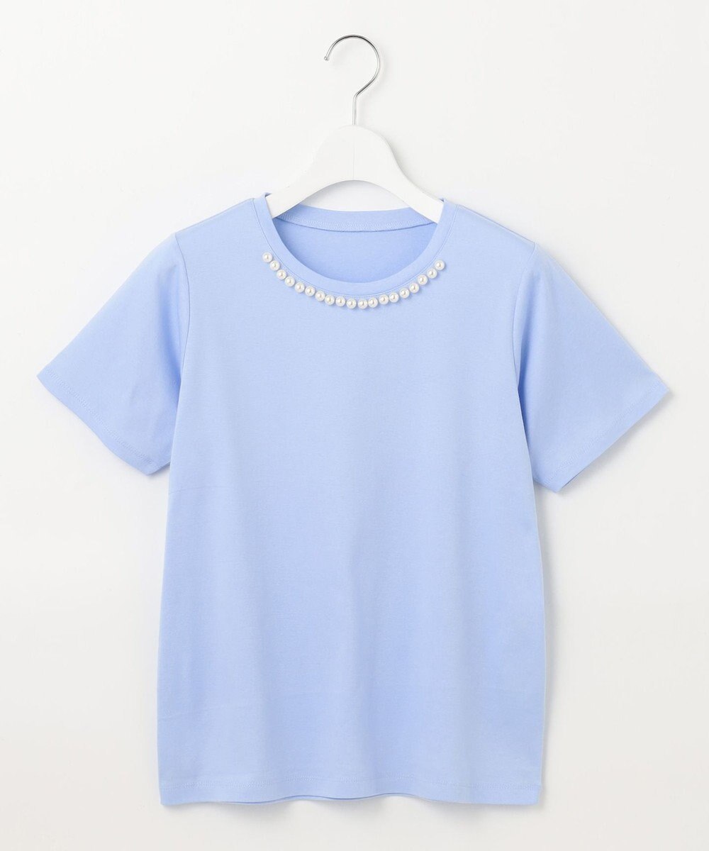 Feroux 【UVケア】パールネック Tシャツ 