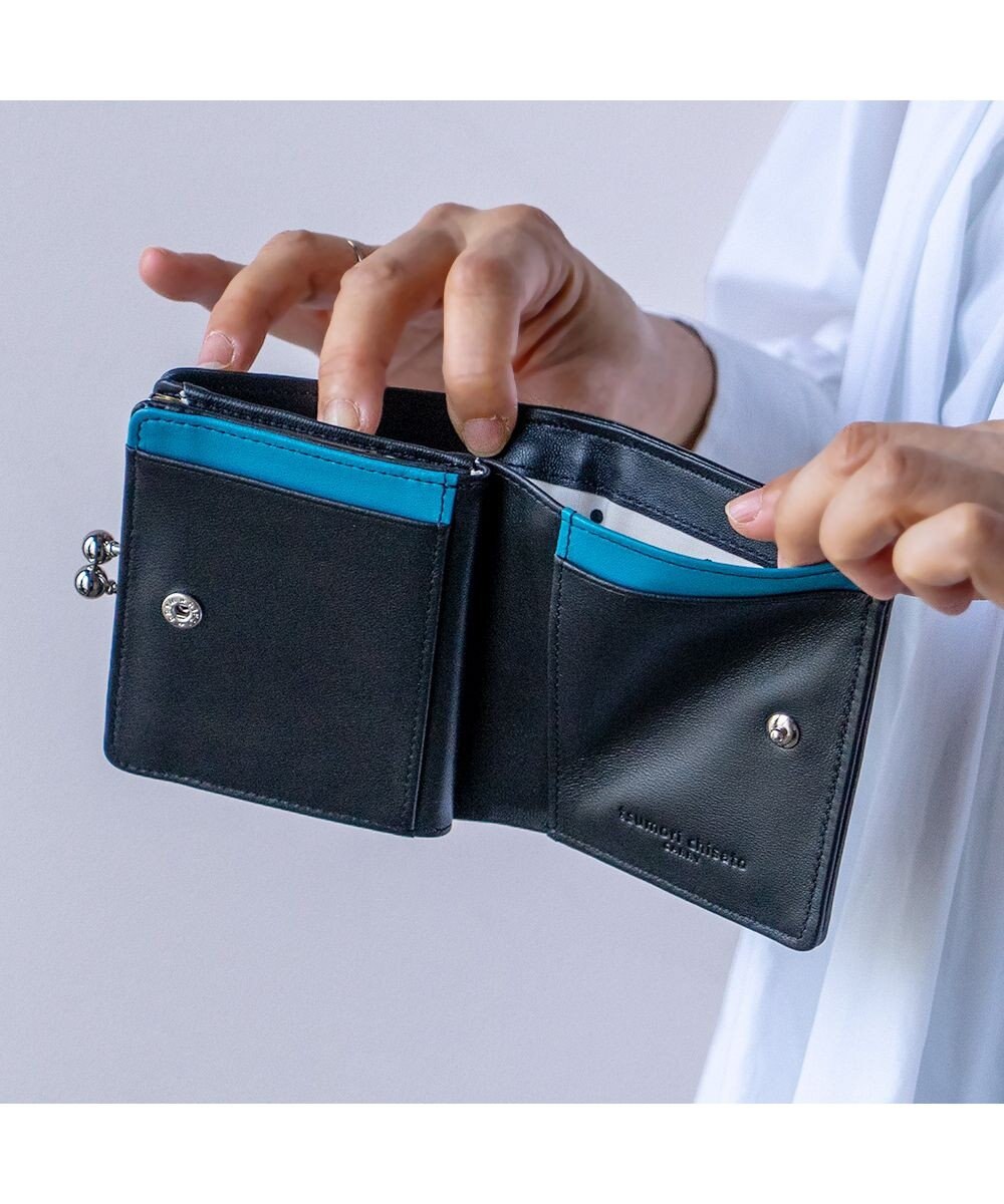 tsumori chisato CARRY キラメッシュ 2つ折り財布 がま口 ミニ財布 