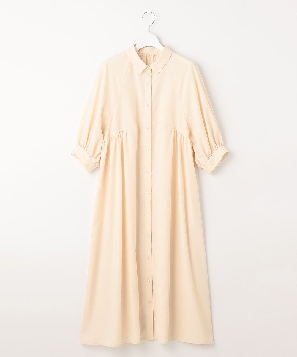 Feroux 【洗える】パフスリーブシャツ ワンピース 