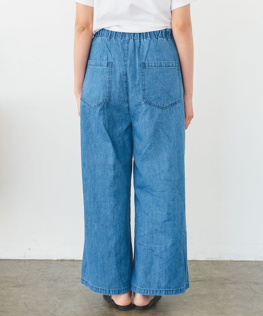 caqu FS linen relax pants コットンリネンリラックスワイドデニム 