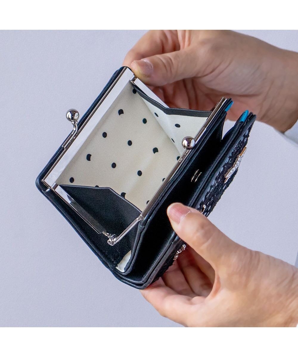 tsumori chisato CARRY キラメッシュ 2つ折り財布 がま口 ミニ財布 