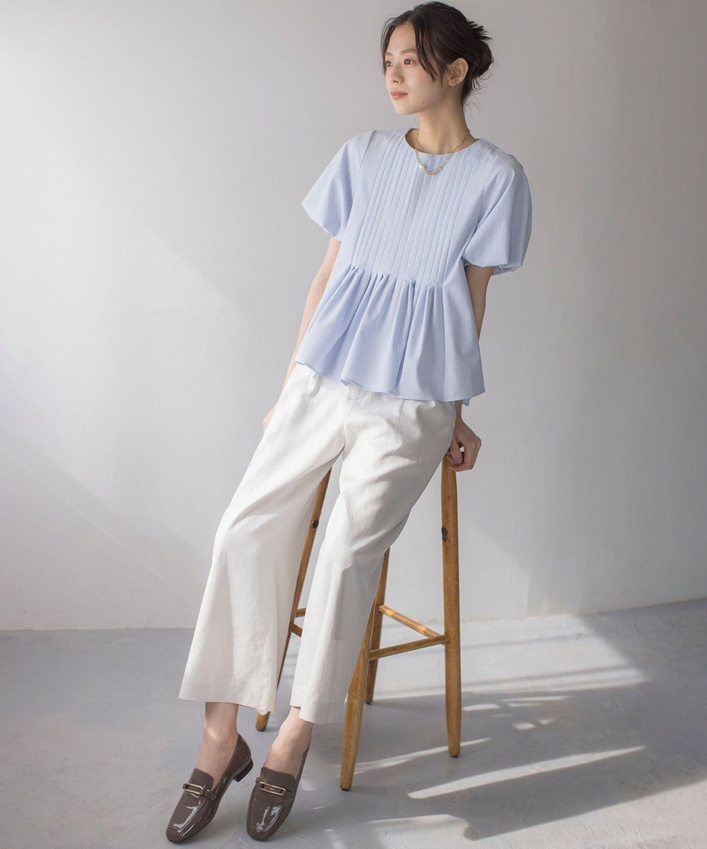 組曲 S リネンレーヨンワイド パンツ 