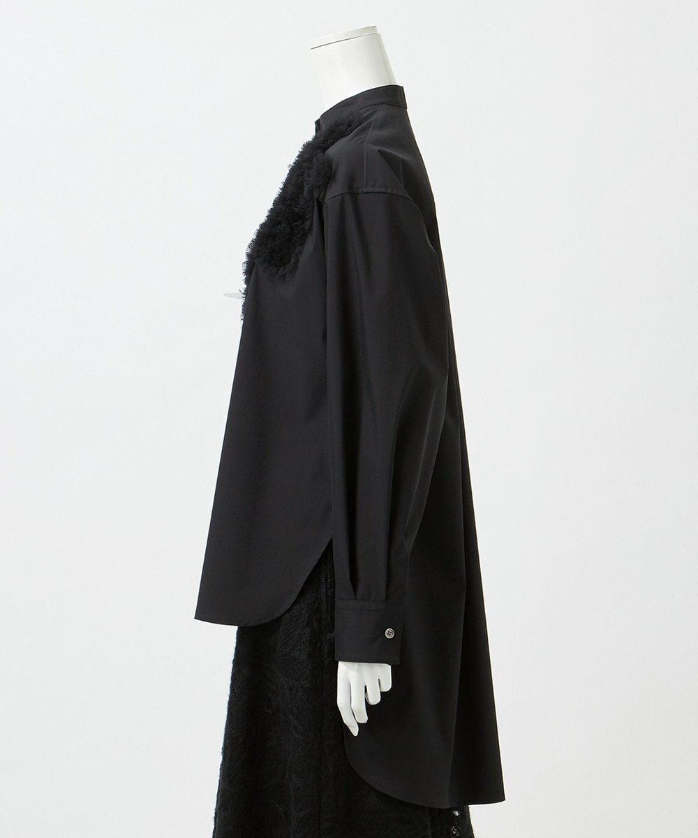 23区 S 【GOLD LABEL】ライトタフタ チュール刺繍 シャツ 