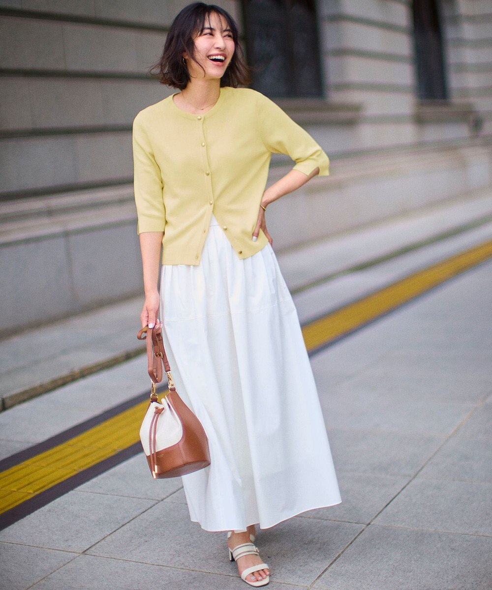 ANY SIS S 【接触冷感・UVカット・洗える】ハーフスリーブ カーディガン 