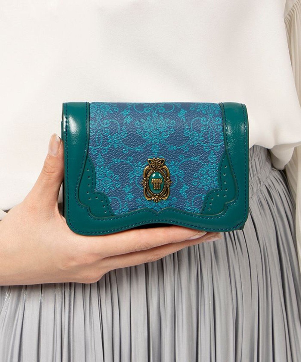 ANNA SUI リーブル 内Lファスナー二つ折り財布 