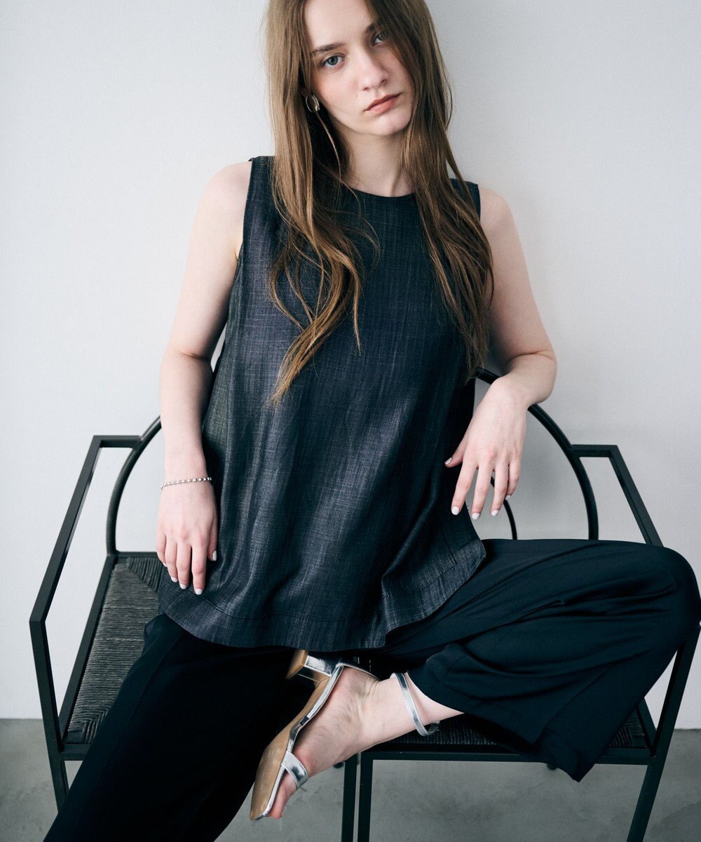 uncrave リヨセルデニム ノースリーブブラウス 