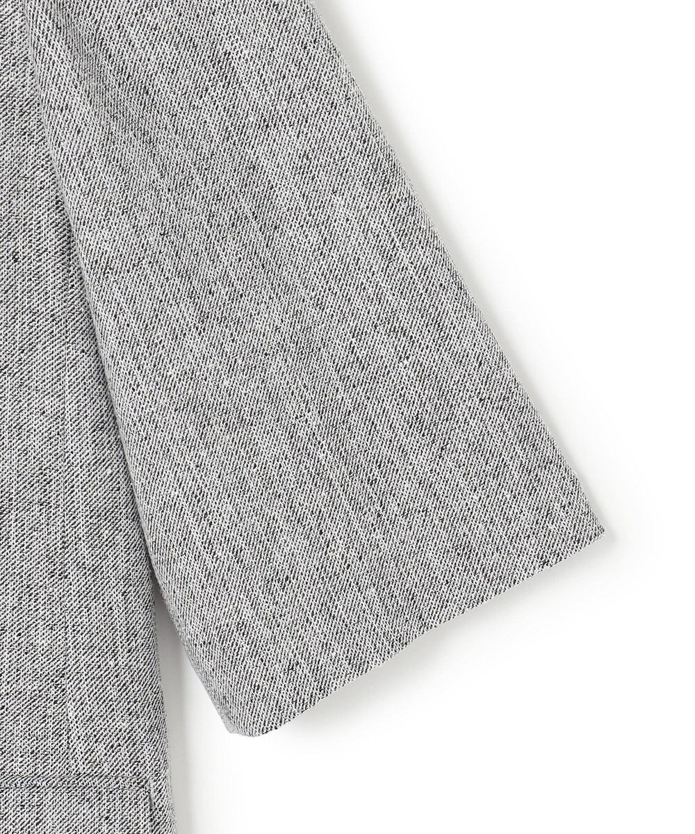 ICB L ストレッチMIXツイード 半袖ジャケット 