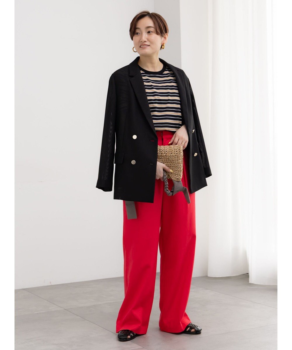 Te chichi レーヨンリネンストレートパンツ 