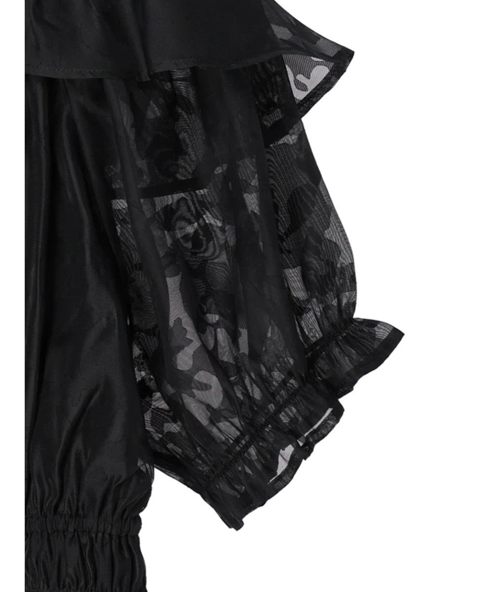 earth music&ecology 衿付きフラワーブラウス 