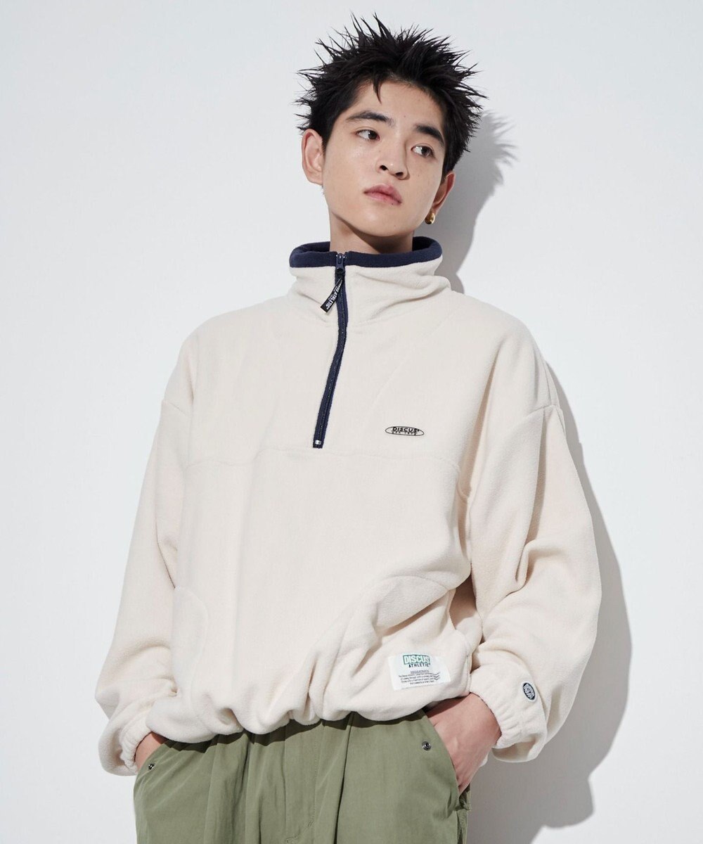 WEGO DISCUSフリースハーフジップPO 