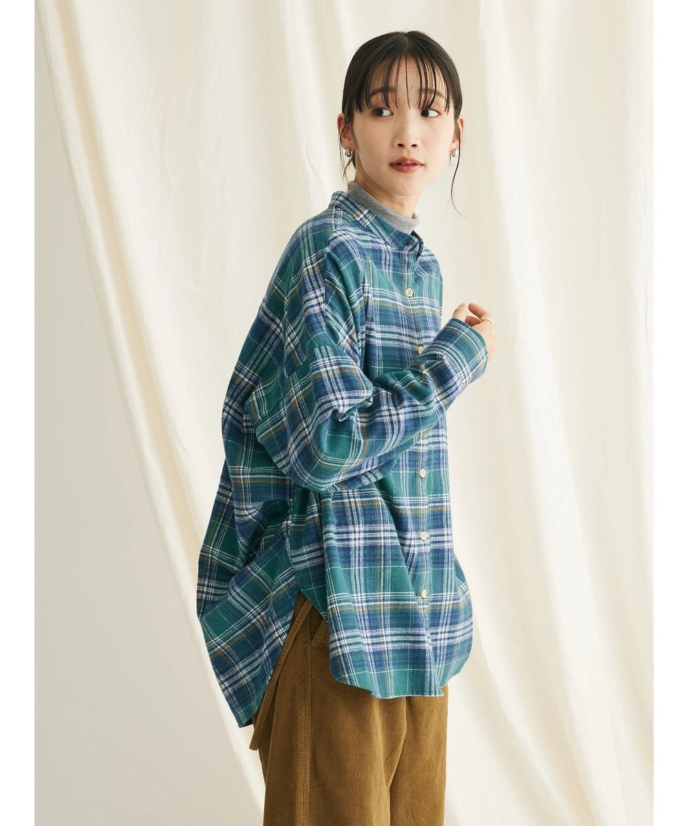 CRAFT STANDARD BOUTIQUE チェックバンドカラーサークルブラウス 