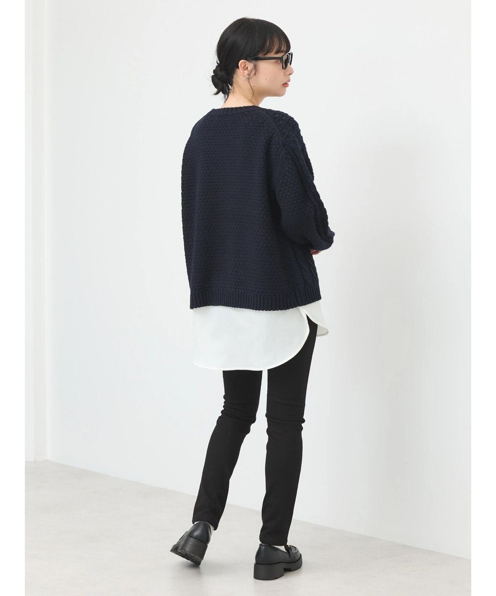 earth music&ecology ウォッシャブルケーブルプルオーバー 