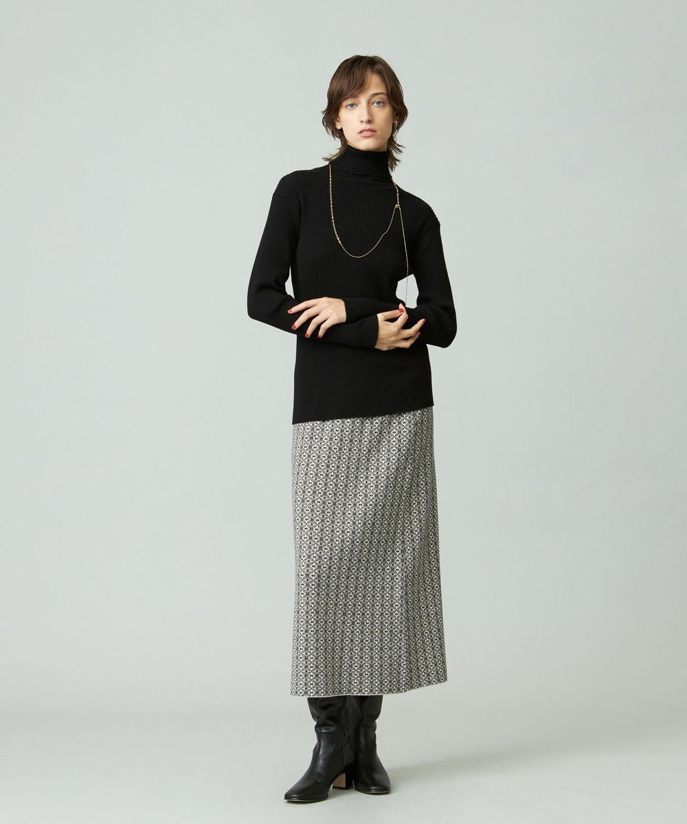 J.PRESS YORK STREET 【WOMEN】ANTI PILLING WOOL リブタートルニット 