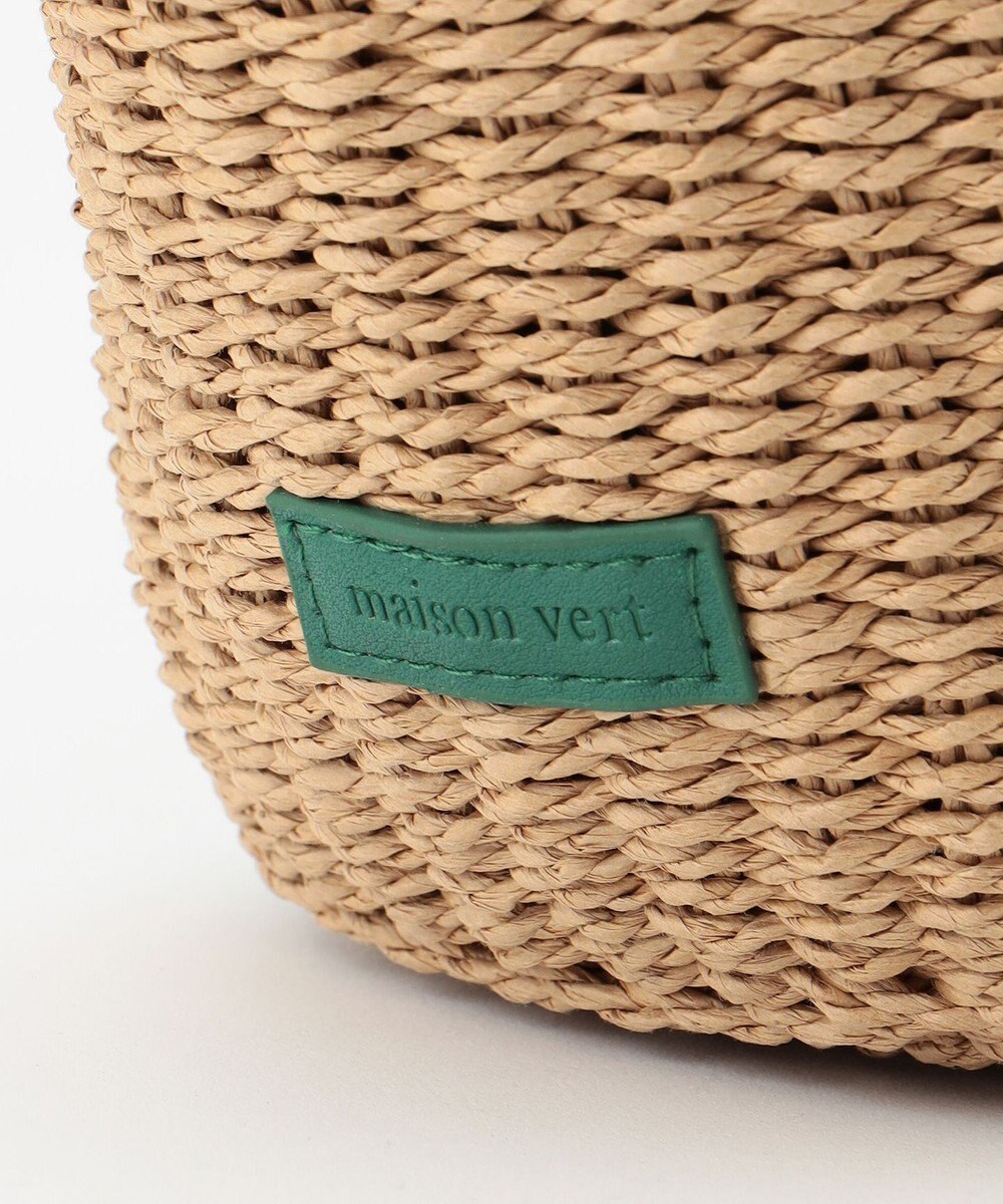 LA BAGAGERIE 【maison vert】 【ペーパー素材・多収納】ダブルハンドルかごバッグ 