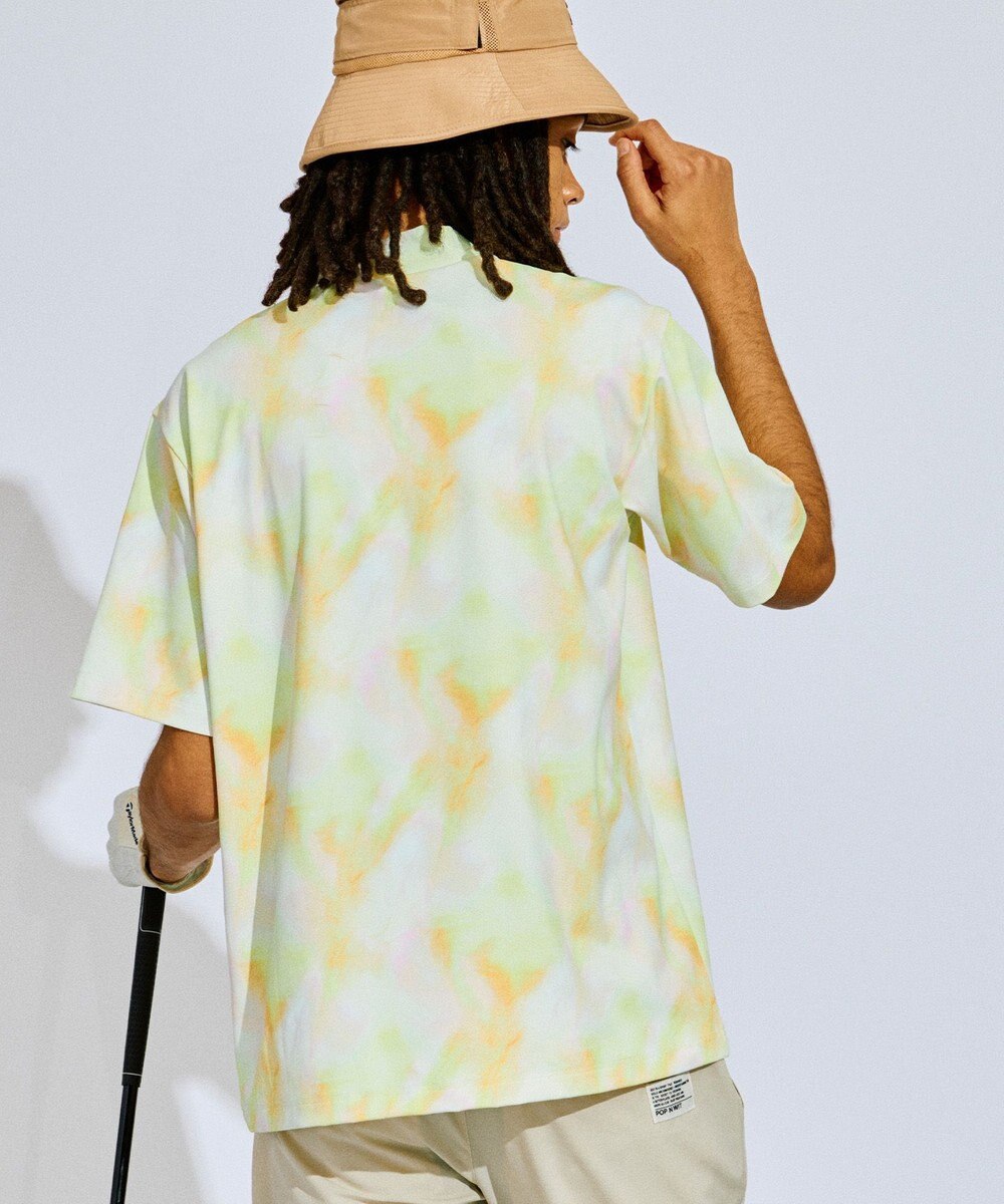 PW CIRCULUS 【吸水速乾 / UV遮蔽率99.5%  UVカット / ストレッチ】【MEN】タイダイ柄モックネックT ゴルフ 